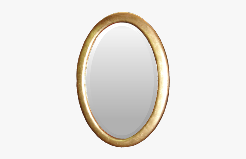 Gold Leaf Oval Mirror Frame - Circle, HD Png Download