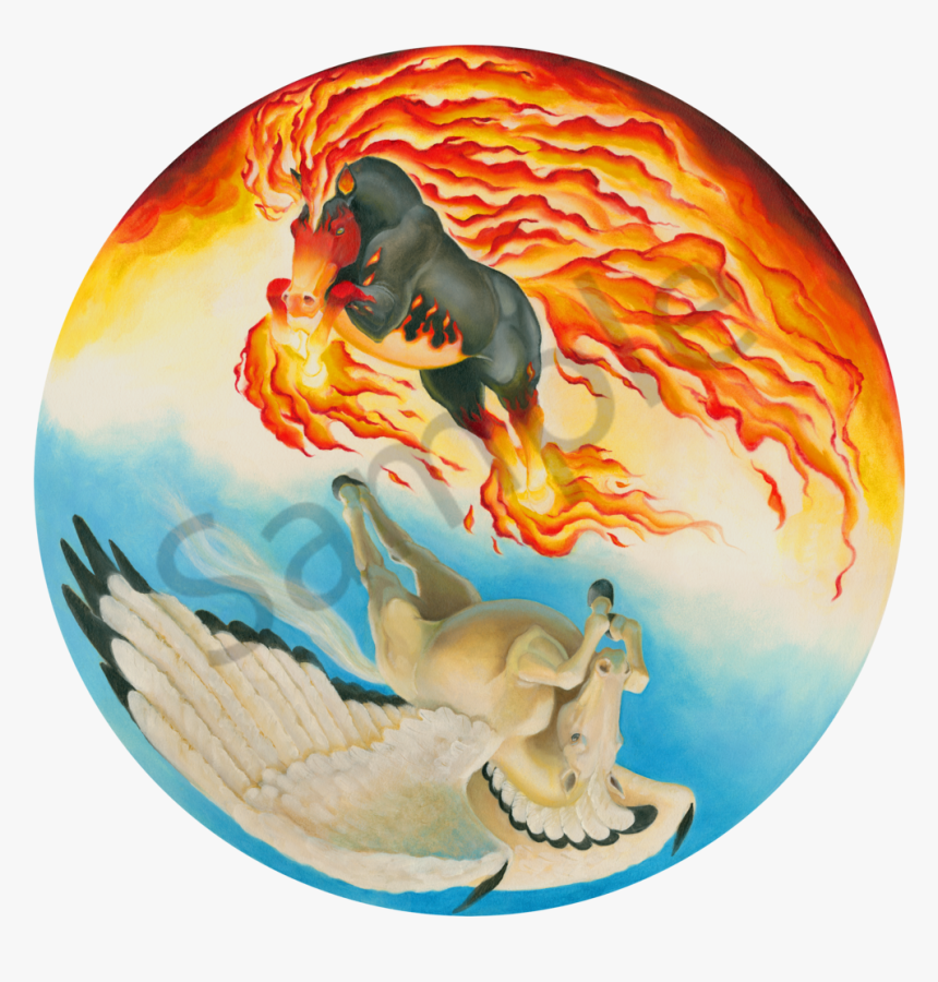 Nightmare And Mesa Pegasus Yin Yang - Pegasus Yin And Yang, HD Png Download