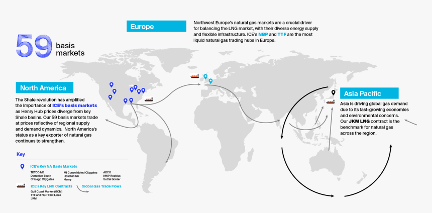 Ice Natural Gas Data Center - World Map, HD Png Download