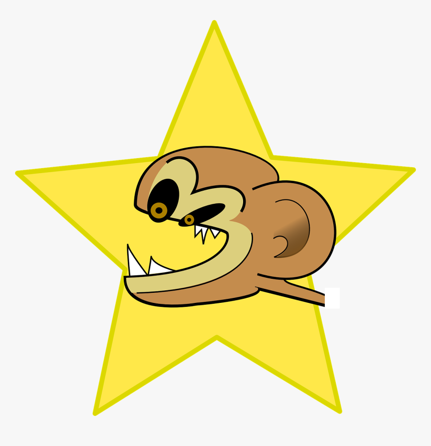 Star Svg Clip Arts - Crazy Monkey, HD Png Download