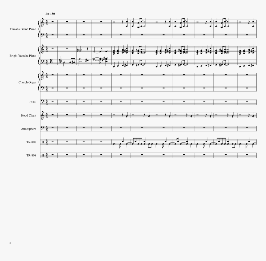 Amen Sheet Music Composed By Jahlil Beats 2 Of 22 Pages - Sheet Music, HD Png Download