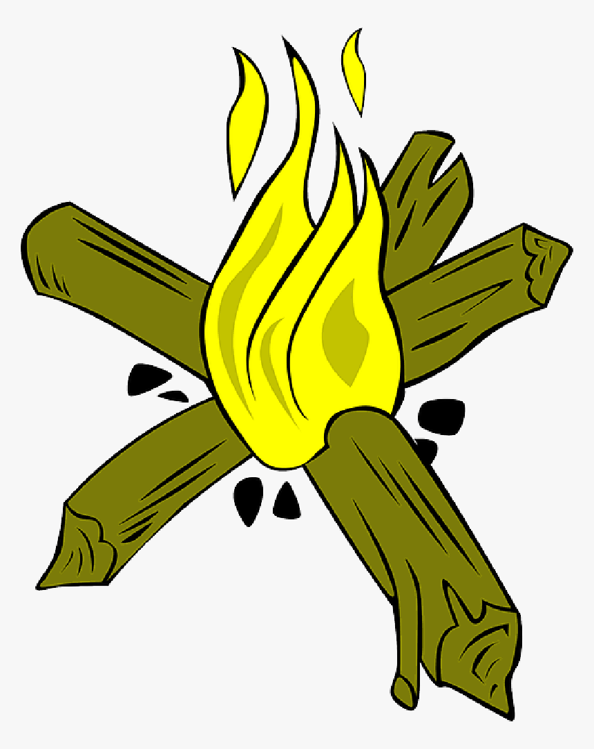 Star, Fire, Cartoon, Cooking, Camp, Campfires, Cranes - Star Fire For Camping, HD Png Download
