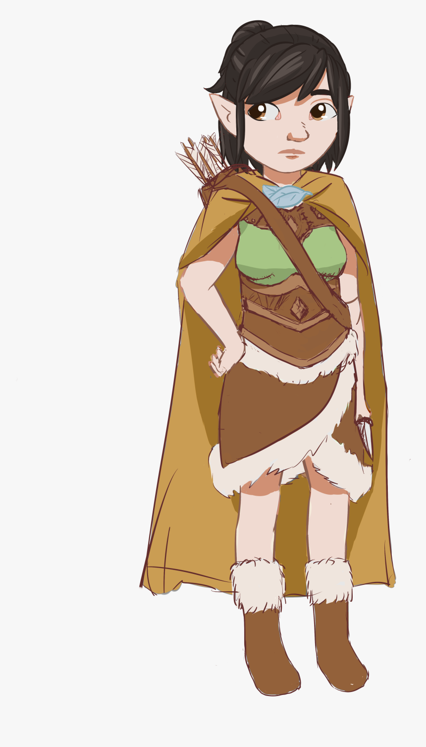 My Dnd Character, A Halfling Girl - Cartoon, HD Png Download
