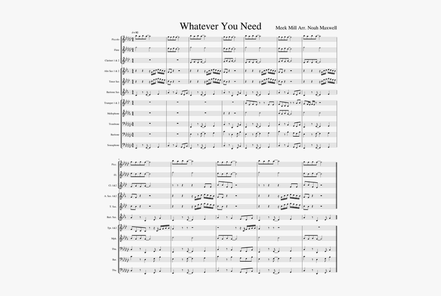 Meek Mill Sheet Music, HD Png Download