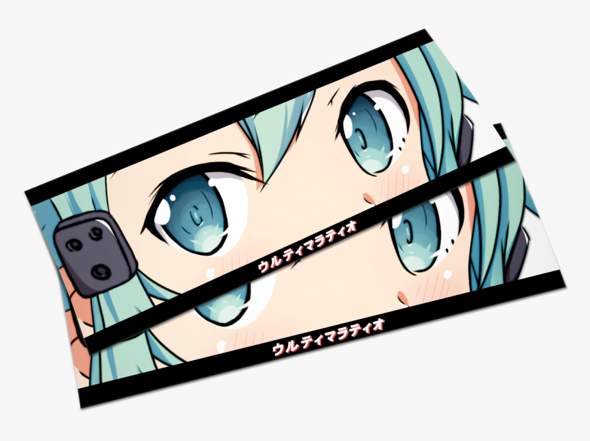 Sinon Eyes Slap - Cartoon, HD Png Download