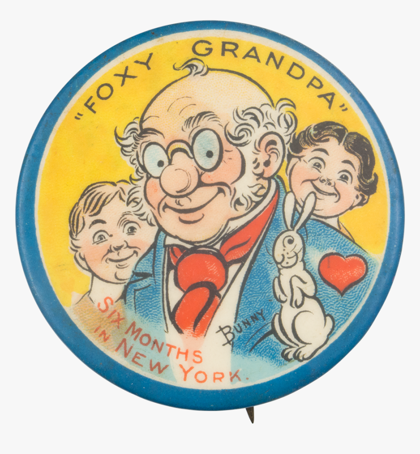 Foxy Grandpa Art Button Museum - Cartoon, HD Png Download