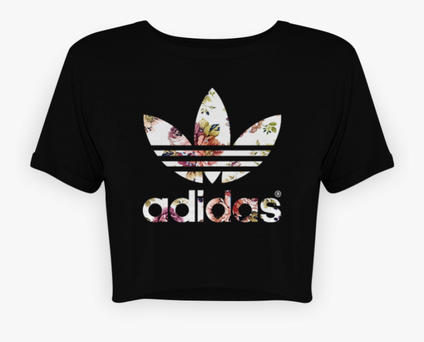 Adidas Crop Top Floral - Blue And Orange Adidas Hoodie, HD Png Download
