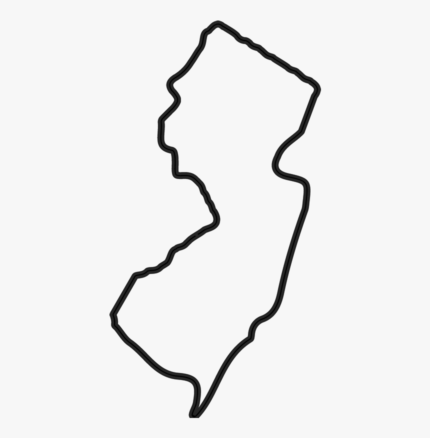 New Jersey Outline Rubber Stamp - Outline New Jersey Clipart, HD Png Download