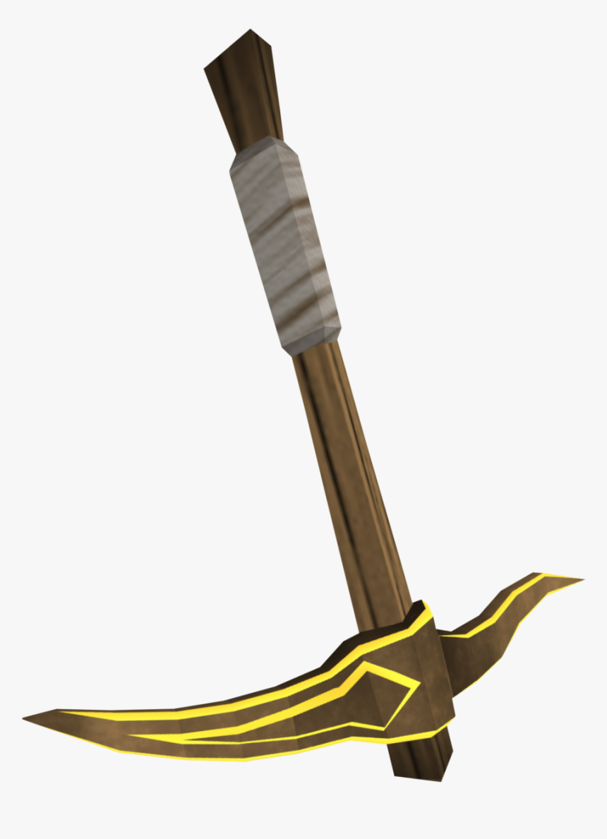 Gilded Bronze Pickaxe - Video Game, HD Png Download