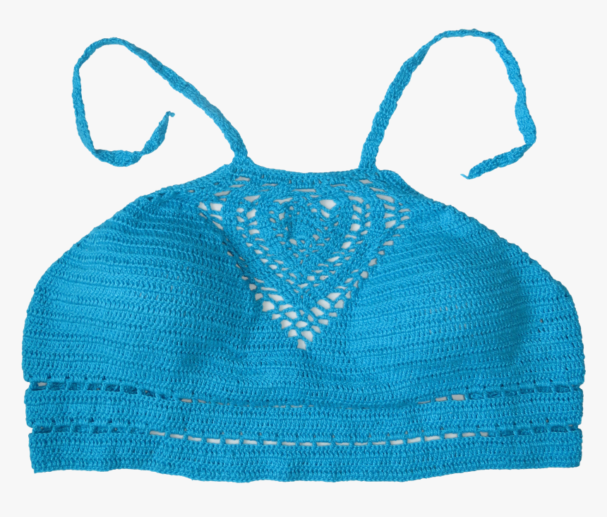 Blue Azure Crop Top - Crochet, HD Png Download
