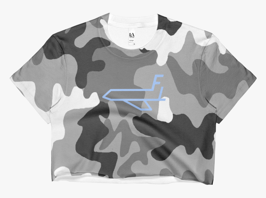 Black And White Camo Crop Top, HD Png Download