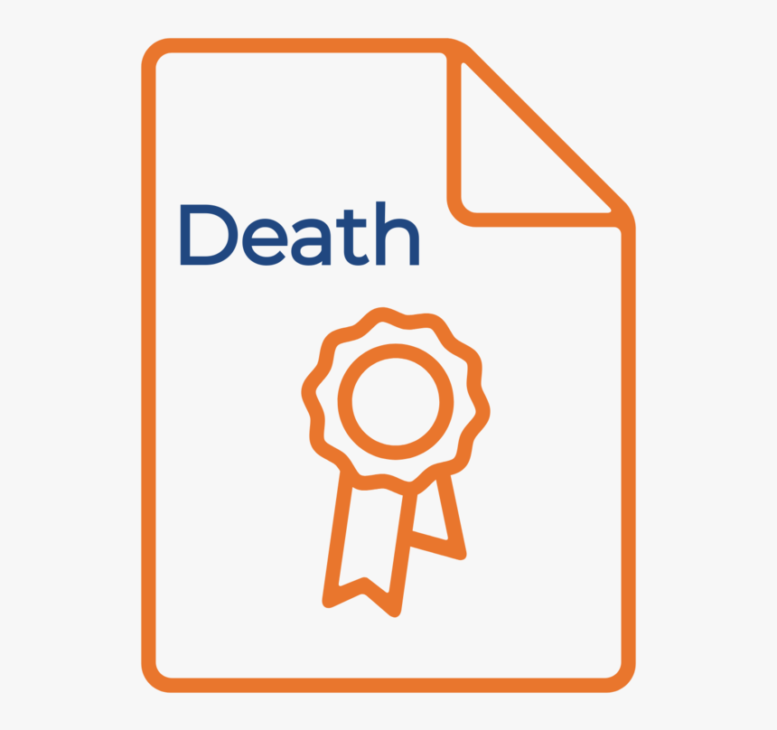 New Jersey Death Certificate - Death Certificate Icon, HD Png Download
