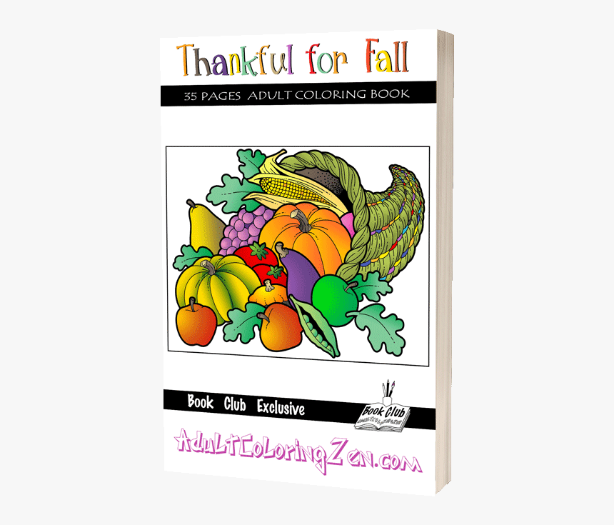 Thankful For Fall Coloring Book - Fruit, HD Png Download