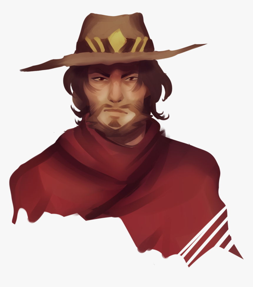 I Was Practicing New Painting Styles And Mcree Appeared - Illustration, HD Png Download