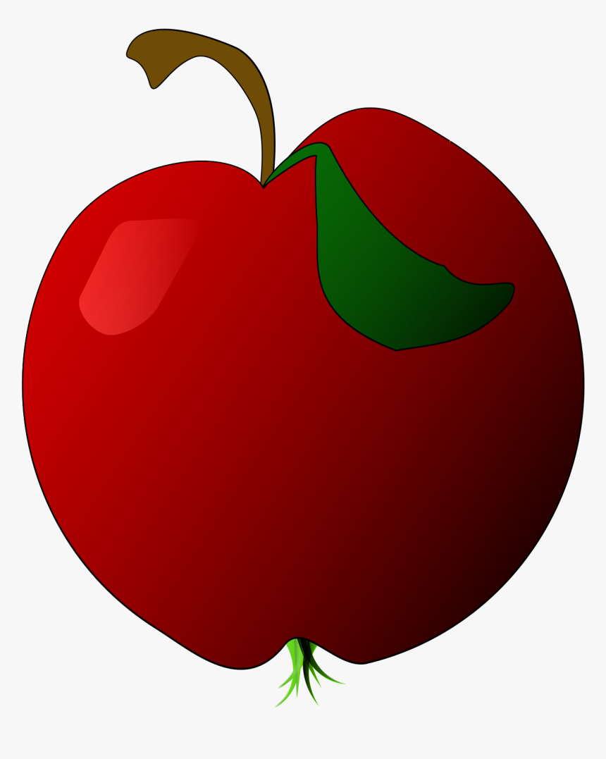 A Red Apple Clip Arts - Apple, HD Png Download