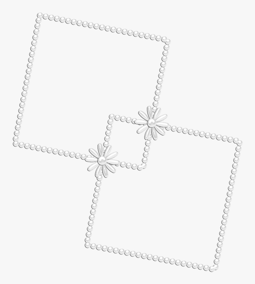 Mq Pearl Pearls Frame Frames Border Borders - Necklace, HD Png Download
