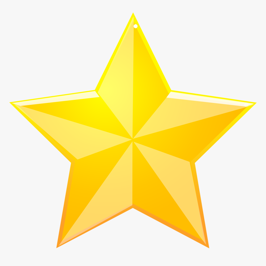 Golden Christmas Star Png - Transparent Background Star Png, Png Download