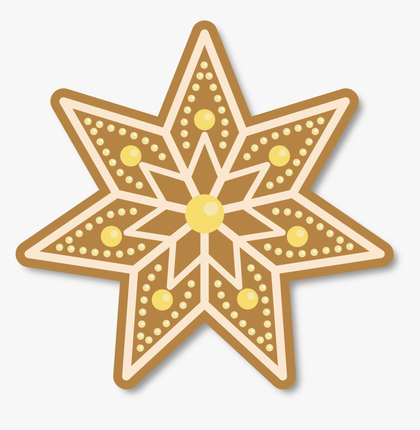 Gingerbread, Christmas, Merry Christmas, Cake, Star - Merry Christmas Star Png, Transparent Png