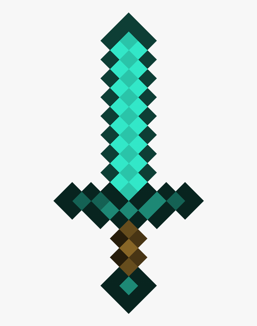 Transparent Minecraft Diamond Sword, HD Png Download