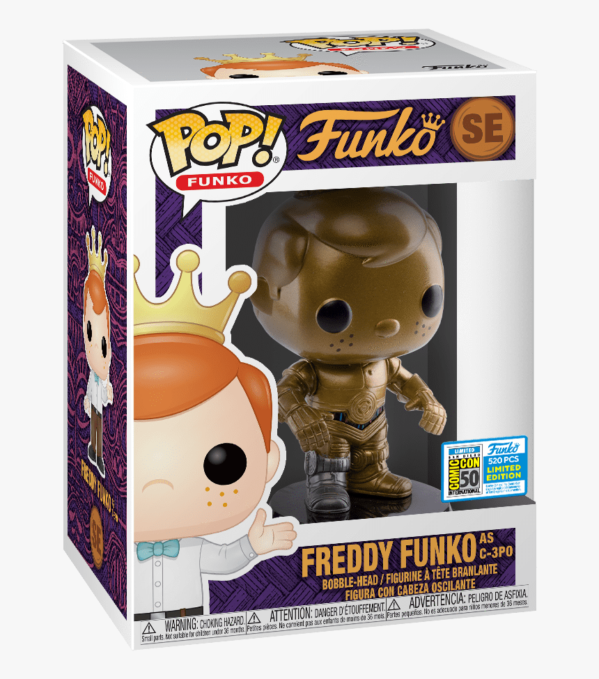 Fundays Freddy Funko C-3po Le 520 **6/10 Box Small - Funko Pop Freddy Funko, HD Png Download