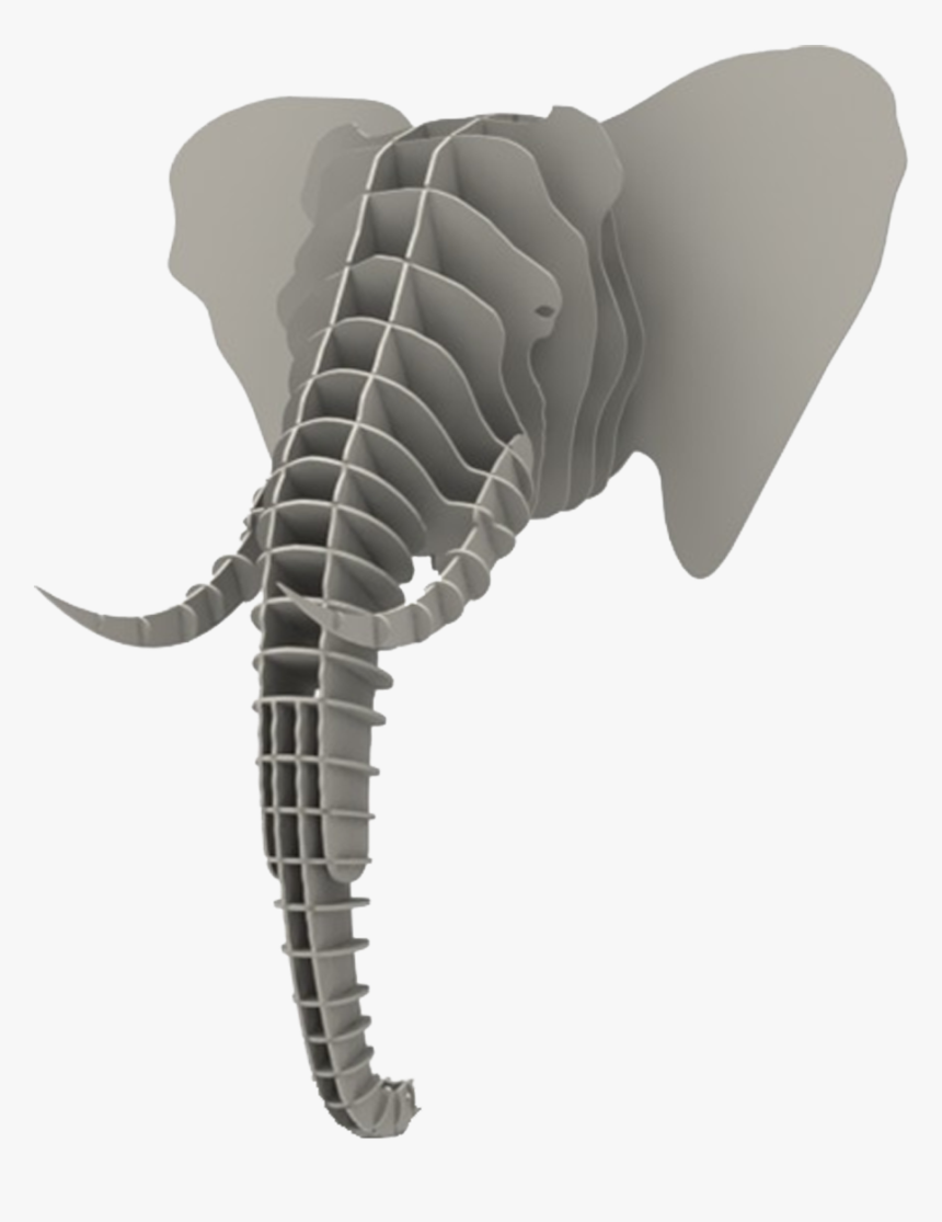 3d Elephant Head, HD Png Download