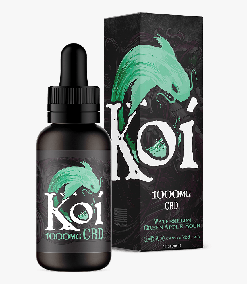 Koi Jade 1000mg Cbd Oil Tincture, Watermelon Green - Koi Cbd Pink Lemonade, HD Png Download
