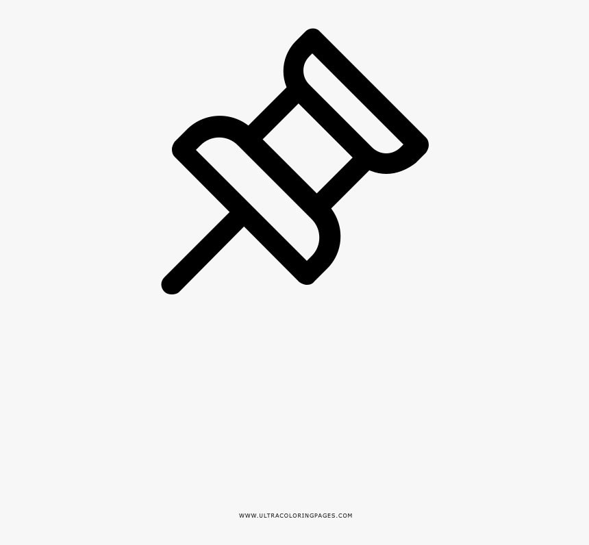 Thumb Tack Coloring Page Icon, HD Png Download , Transparent Png Image PNGitem