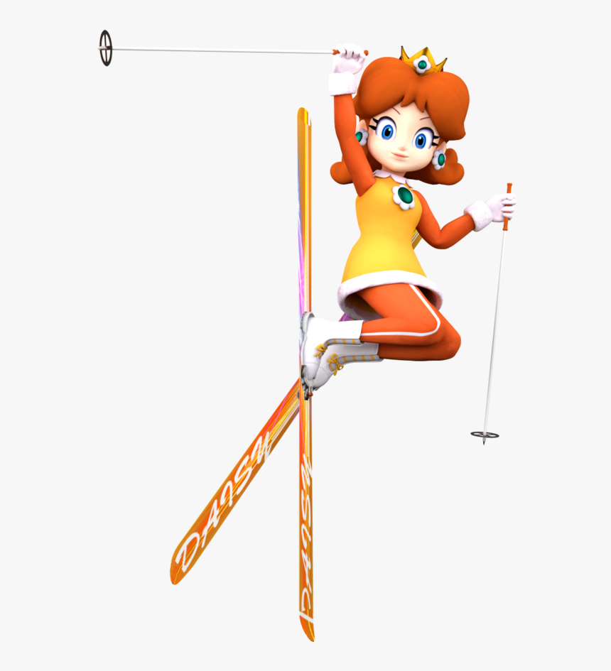 Skillful Skiing Daisy By Bradman267-dart33c - Princess Daisy Winter Outfit Ski, HD Png Download