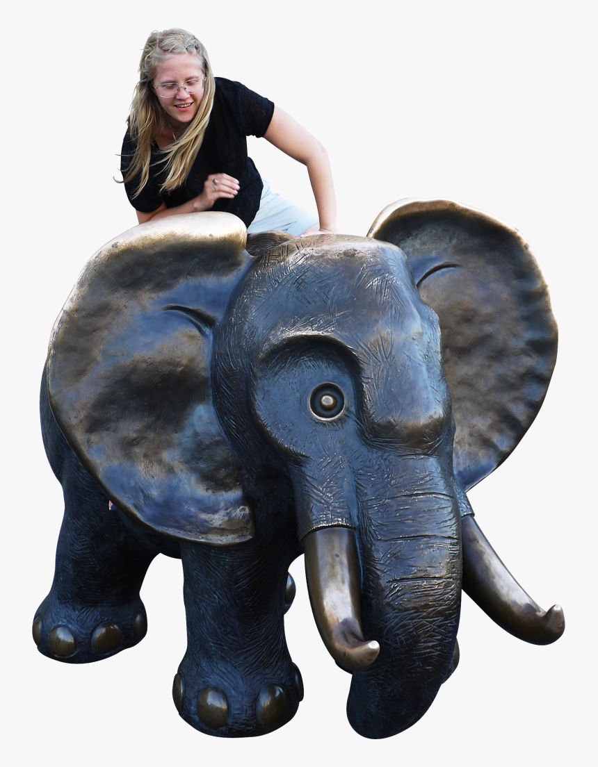 Sitting Elephant Png Image - Sculpture, Transparent Png