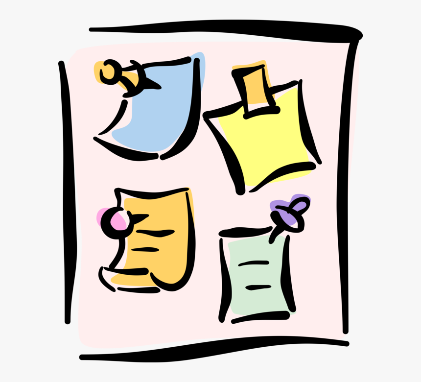 Vector Illustration Of Push Pins Or Thumb Tacks Fasten - Illustration, HD Png Download