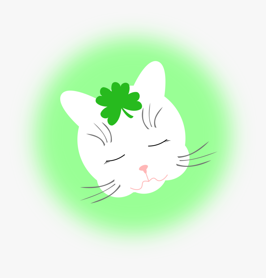 Cat Green White Black Mammal Small To Medium Sized - Cat Yawns, HD Png Download