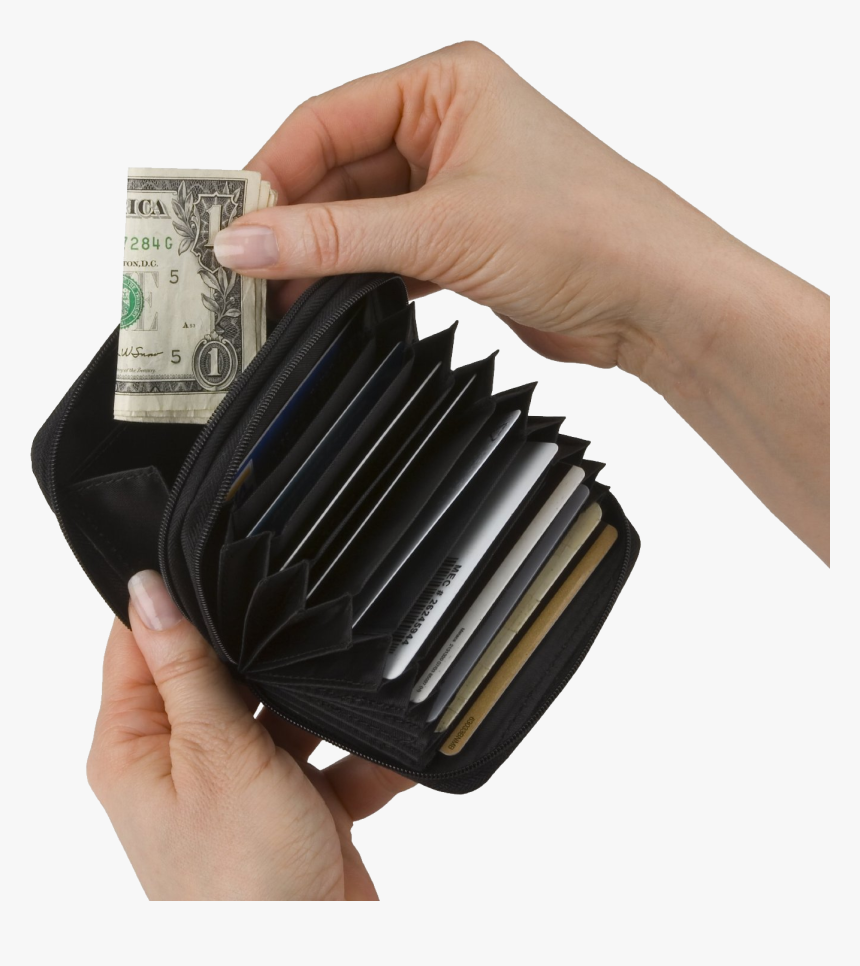 Wallet In Hands Png Image - Hand Open Wallet Png, Transparent Png