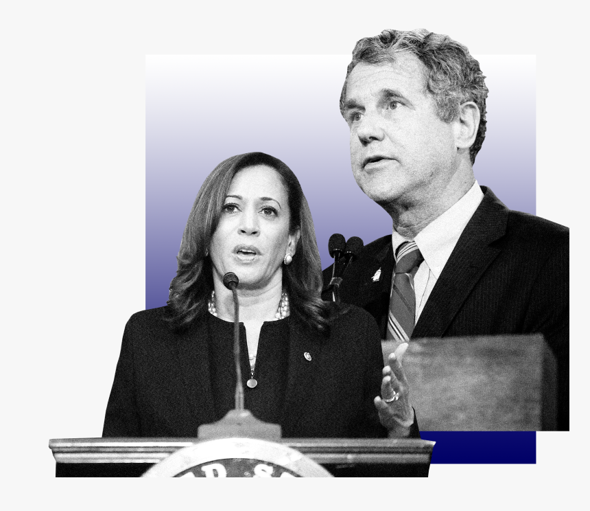Illustration Of Sherrod Brown And Kamala Harris - Kamala Harris Sherrod Brown, HD Png Download