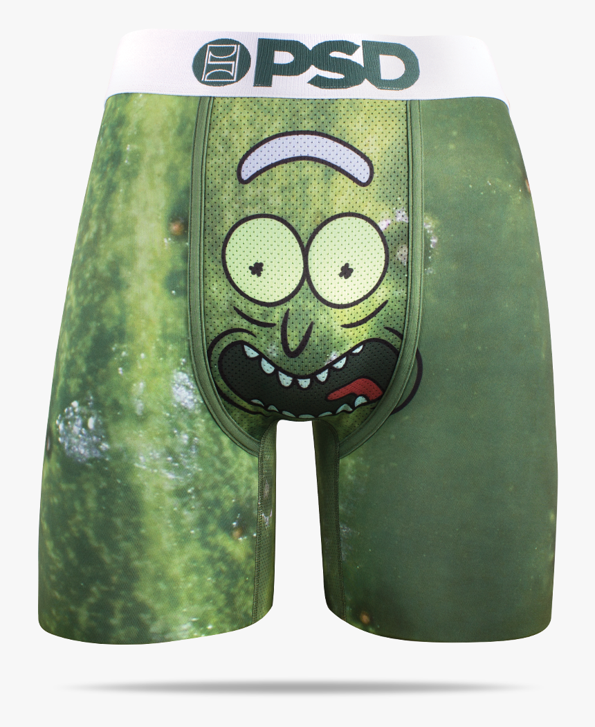 Psd Green Rick And Morty Pickle Rick Boxer Briefs - Rick And Morty Pickle Rick, HD Png Download