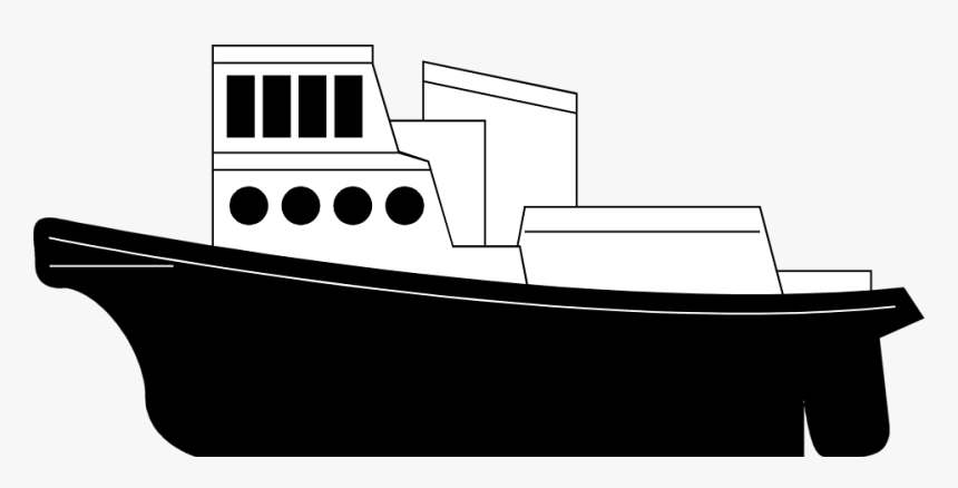 Tugboat Png Transparent Ship - Cargo Ship With Transparent Background, Png Download