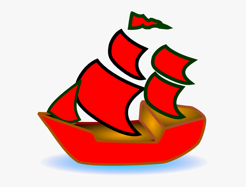 Red Boat Cliparts - Boat Clipart Royalty Free, HD Png Download