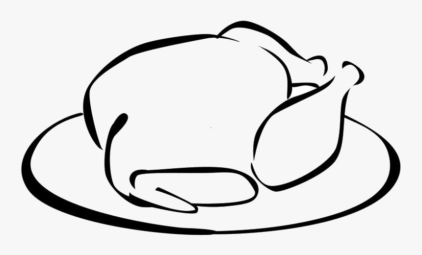 Turkey Black And White Clipart Thanksgiving Transparent - Thanksgiving Turkey Clipart Black And White, HD Png Download