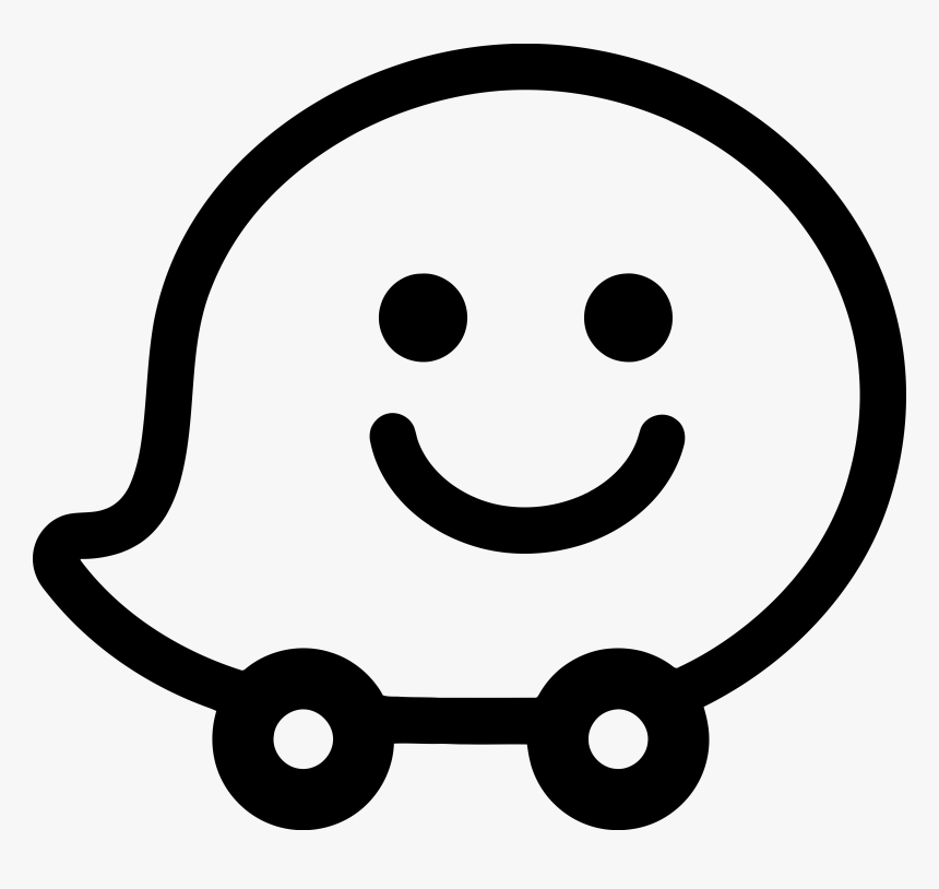 Waze Logo Black And White, HD Png Download