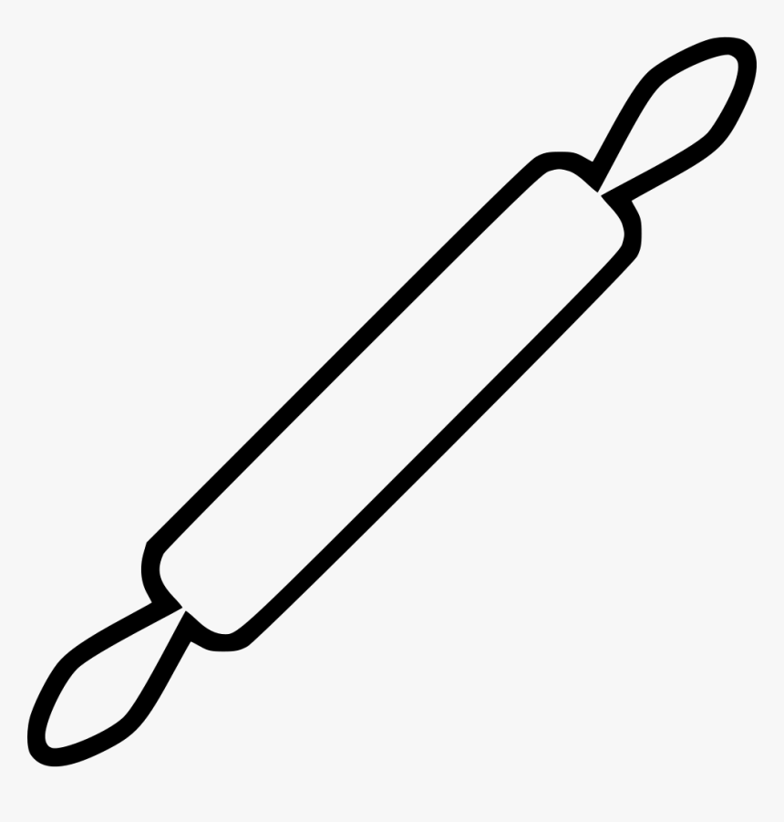 Rolling Pin - Rolling Pin Black And White, HD Png Download