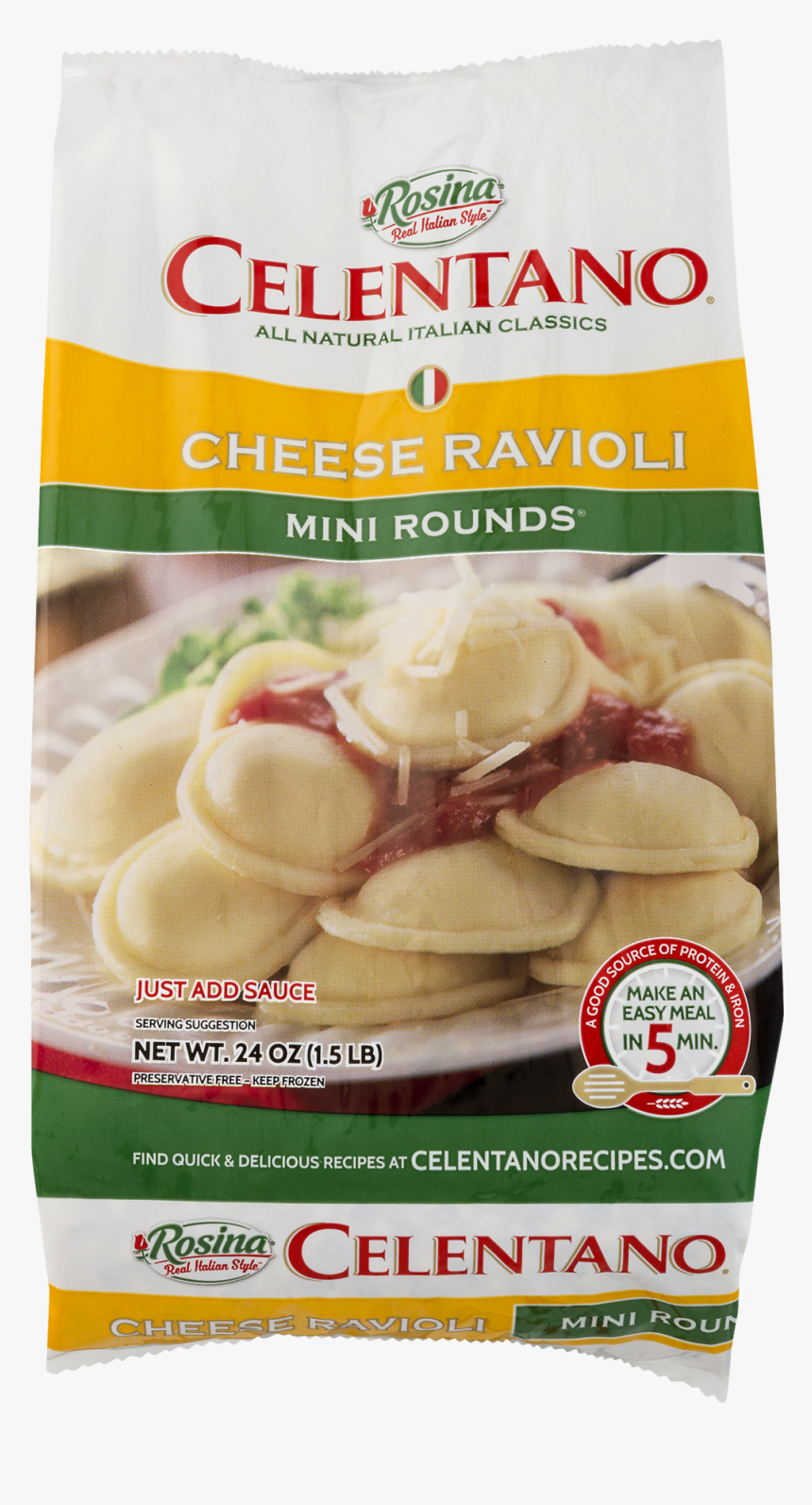 Transparent Ravioli Png - Celentano Mini Round Cheese Ravioli, Png Download