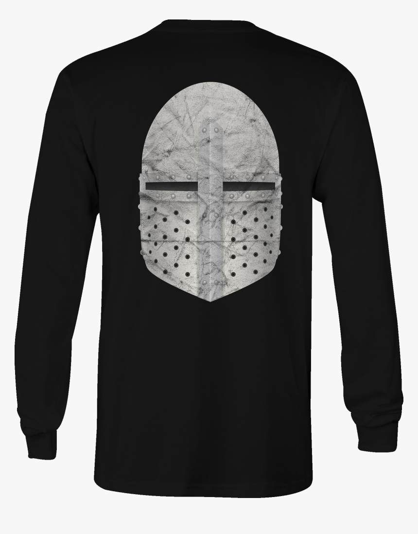 Long Sleeve Tshirt Medieval Middle Ages Knight Helmet - T-shirt, HD Png Download