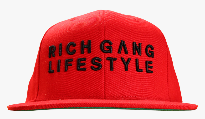 Rich Gang Lifestyle Red Snapback - Baseball Cap, HD Png Download