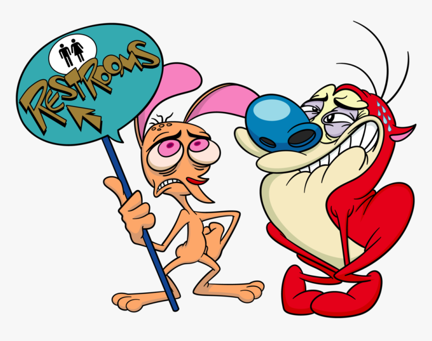 Ren And Stimpy Bathroom Sign - Nickelodeon Studios Ren And Stimpy, HD Png Download