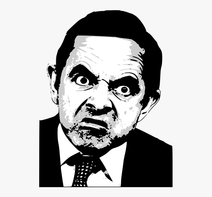 Transparent Hans Solo Clipart - Mr Bean Black And White, HD Png Download