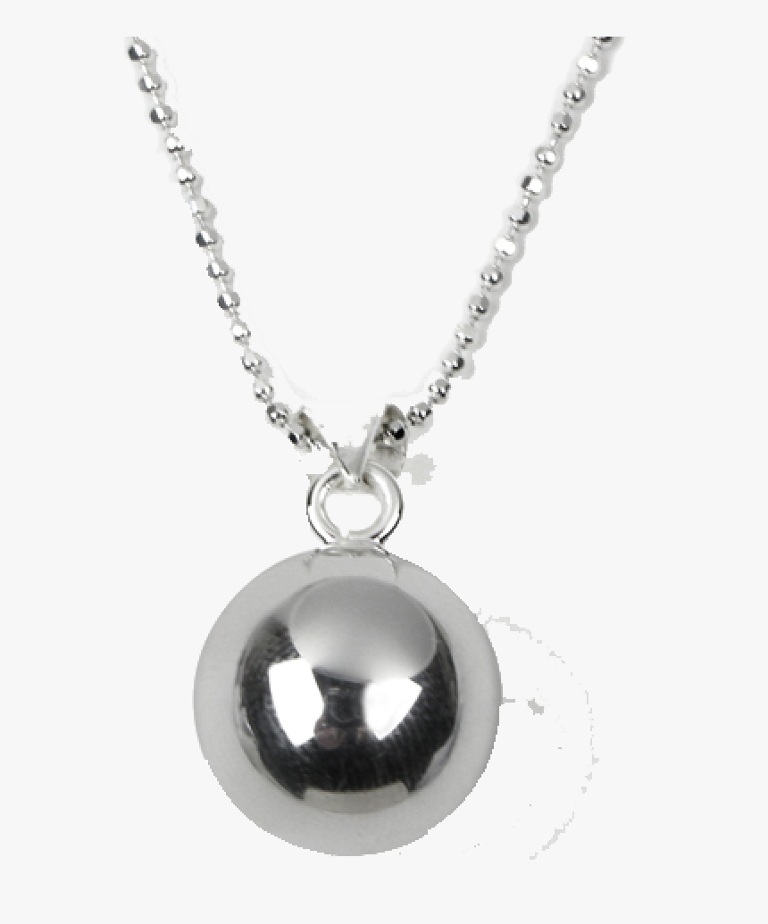 Chiming Ball Silver Plated Necklace - Locket, HD Png Download