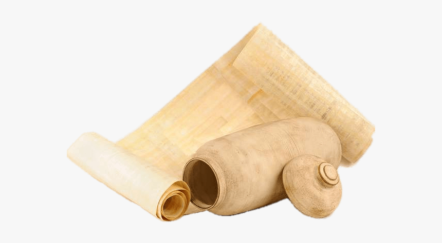 Papyrus Roll And Storage Vase - Wood, HD Png Download