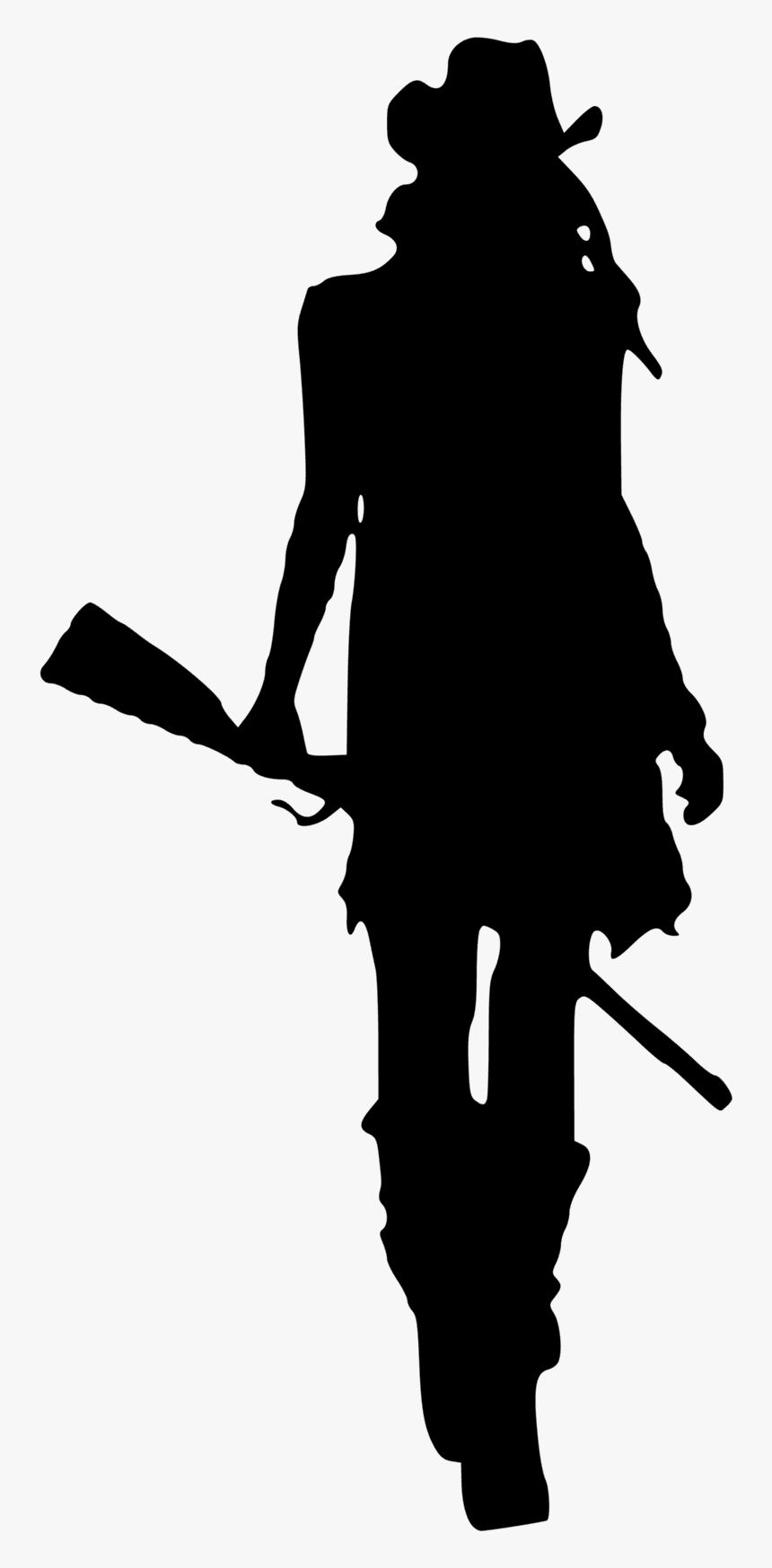 Silhouette Cowgirl, HD Png Download