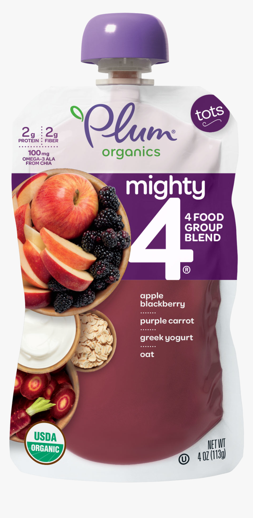 Plum Organics Mighty 4, HD Png Download