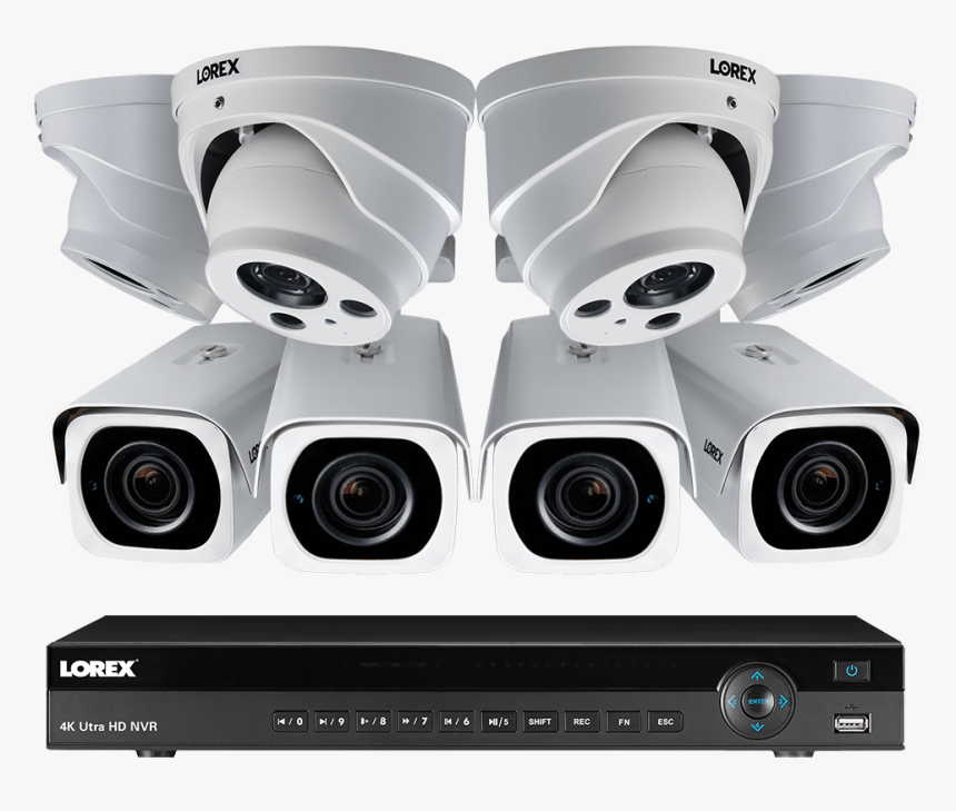 4k Ultra Hd Ip 16 Channel Nvr System, 4 Outdoor 4k - Lorex Security Camera System, HD Png Download