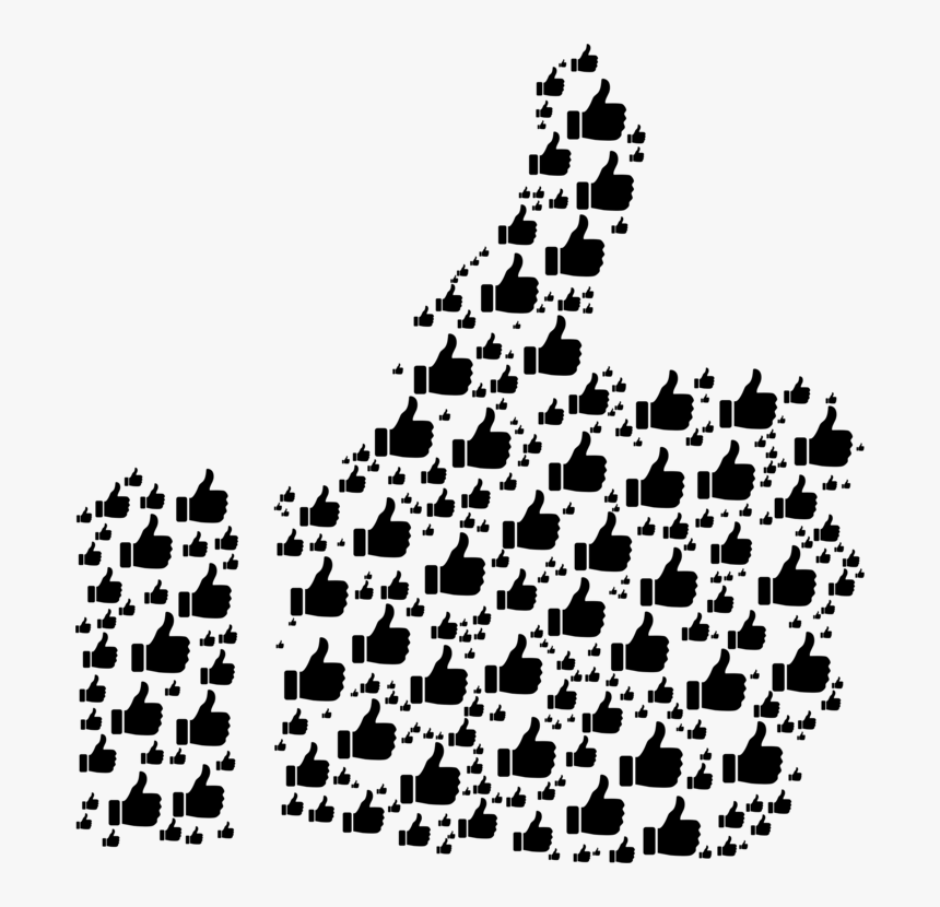 Thumb Signal Fractal Computer Icons Symmetry - Thumbs Up Png Colorful, Transparent Png